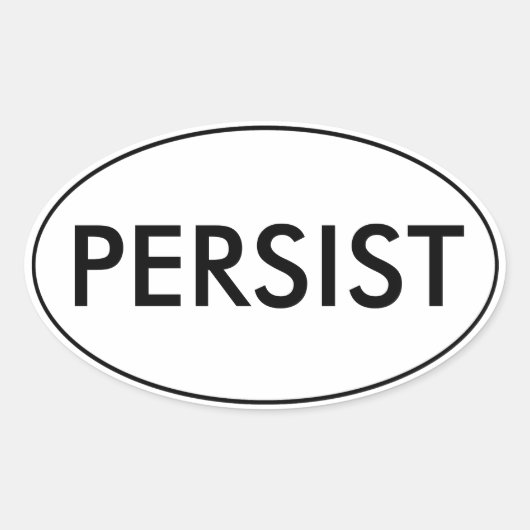 PERSIST Car Sticker (Vorderseite)