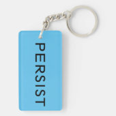 Persist fett schwarzen Text auf hellblau Schlüsselanhänger (Rückseite)