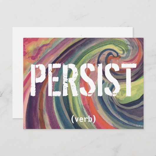Persist Postkarte (Vorne/Hinten)