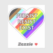 Persist/Resist/Exist Prix Herz Vinyl Sticker (Blatt)