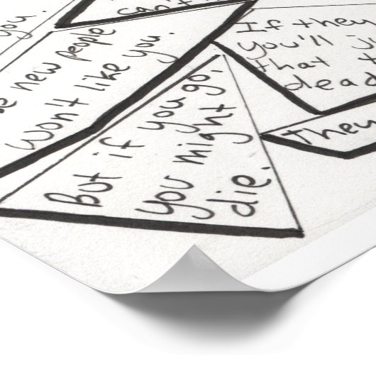 Persistent behalten (Angst) 18x24 Poster (Ecke)