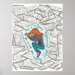 Persistent behalten (Angst) 18x24 Poster