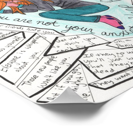 Persistent behalten (Angst) 8,5 x 11 Poster (Ecke)