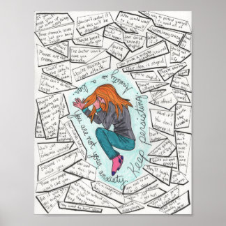 Persistent behalten (Angst) 8,5 x 11 Poster