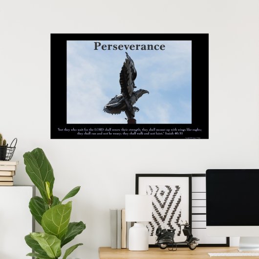 Persistent Eagle Sculpture Poster (Heimbüro)