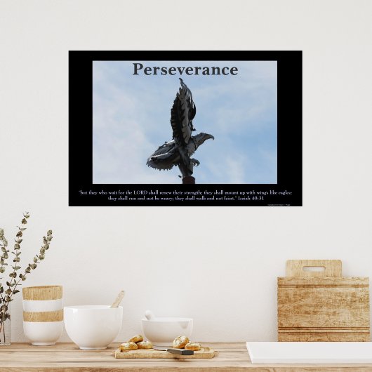 Persistent Eagle Sculpture Poster (Küche)