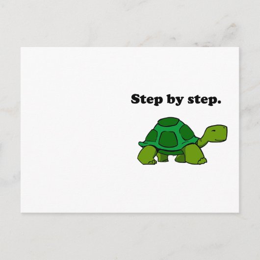 Persistent Winning Tortoise Turtle Step by Step Postkarte (Vorderseite)