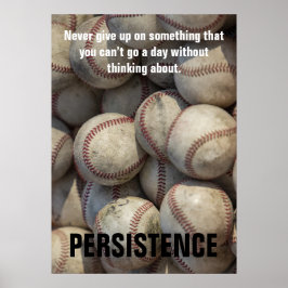 Persistenz Baseball Inspiration Motivierend Poster
