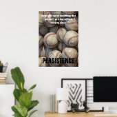 Persistenz Baseball Inspiration Motivierend Poster (Heimbüro)