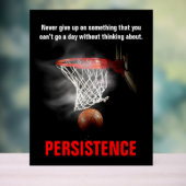 Persistenz Basketball Inspiration Motivierend Acrylschild (Neutral)