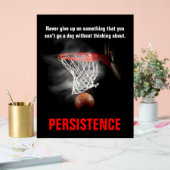 Persistenz Basketball Inspiration Motivierend Acrylschild (Hochzeit)