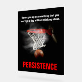 Persistenz Basketball Inspiration Motivierend Acrylschild (Winkel)