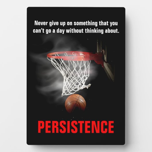 Persistenz Basketball Inspiration Motivierend Fotoplatte (Vorderseite)