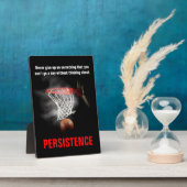 Persistenz Basketball Inspiration Motivierend Fotoplatte (Seite)