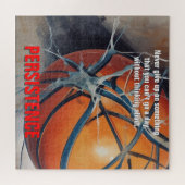 Persistenz Basketball Inspiration Motivierend Puzzle (Horizontal)
