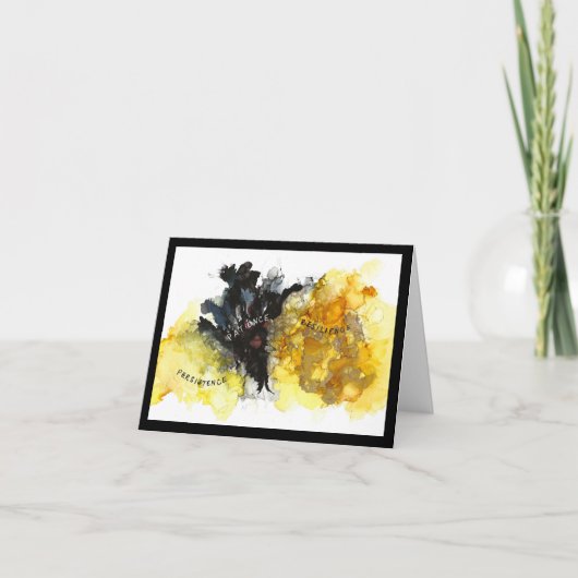 Persistenz des Abschlusses, Geduld, Widerstandsfäh Karte (Vorderseite)