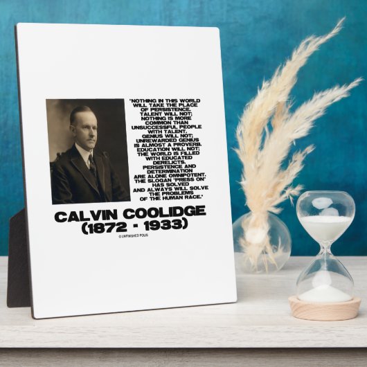 Persistenz-Entschlossenheit Omnipotente Coolidge Fotoplatte (Seite)