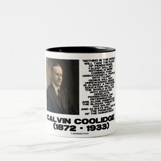 Persistenz-Entschlossenheit Omnipotente Coolidge Zweifarbige Tasse (Mittel)
