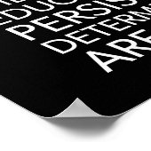 Persistenz - Erfolg, Hustle, Fitness Motivierend Poster (Ecke)