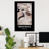 PERSISTENZ, gewinnt immer Demotivationspopster Poster (Heimbüro)