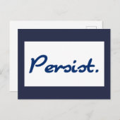 Persistierende blaue Ermutigung Postkarte (Vorne/Hinten)