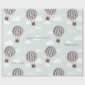 Persoanlis Balloon Geburtstagsparty Wrapping Paoer Geschenkpapier (Flach)