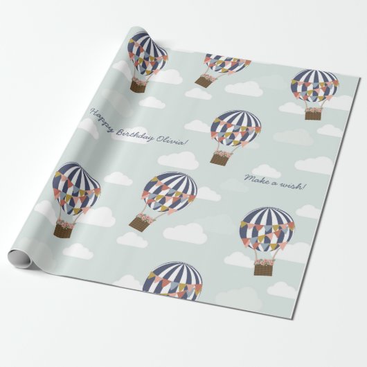 Persoanlis Balloon Geburtstagsparty Wrapping Paoer Geschenkpapier (Ungerollt)