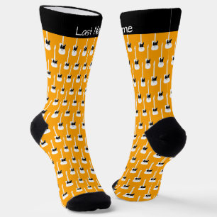 Persoanlizable Electric Gitarre Muster auf Gelb Socken