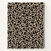 Persoanlized Elegante Chic Black Sketchbook Notizblock (Rückseite)