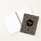 Persoanlized Elegante Chic Black Sketchbook Notizblock (Innenseite)