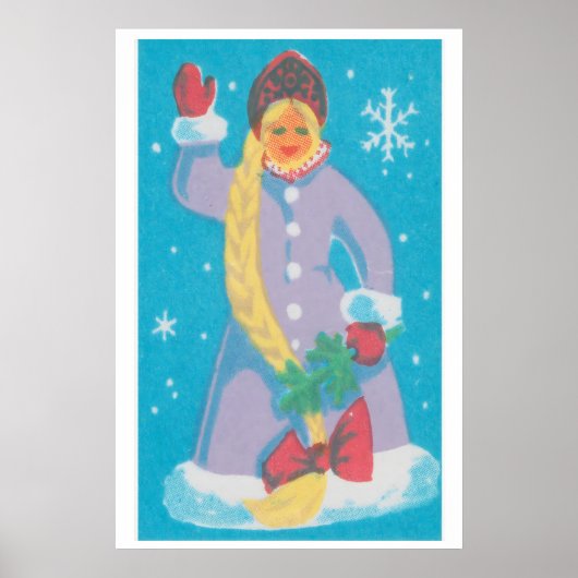 Person 1960s-70s Matchbox Label - Vintage Art Poster (Vorne)