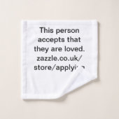 Person akzeptiert, dass sie geliebt wird. badhandtuch set (Waschlappen)