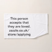 Person akzeptiert, dass sie geliebt wird. badhandtuch set (Handtuch)