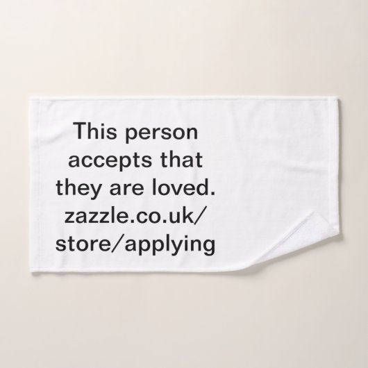 Person akzeptiert, dass sie geliebt wird. badhandtuch set (Handtuch)