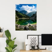 Person am Bergsee Poster (Heimbüro)