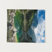 Person am Bergsee Wandteppich (Vorderseite (Horizontal))