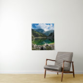 Person am Bergsee Wandteppich (Beispiel)