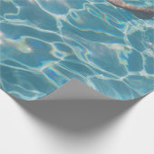 Person am Schwimmbad Geschenkpapier (Ecke)