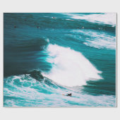 PERSON AUF DER SCHIFFFAHRT MIT OZEAN WAVES GESCHENKPAPIER (Flach)