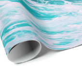 PERSON AUF DER SCHIFFFAHRT MIT OZEAN WAVES GESCHENKPAPIER (Rolleneckpunkt)