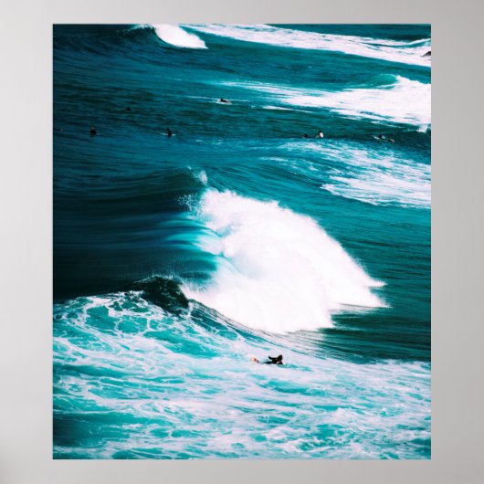 PERSON AUF DER SCHIFFFAHRT MIT OZEAN WAVES POSTER (Vorne)
