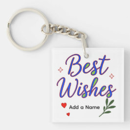 Person Best Wishes Acryl-Schlüsselanhänger – Mit N Schlüsselanhänger