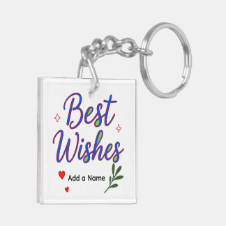 Person Best Wishes Acrylic Keychain – Add a name Schlüsselanhänger