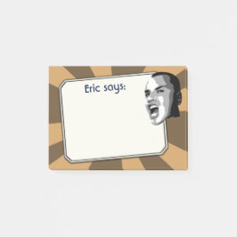 Person, die an einem Farblicht-Leuchtpult schreit Post-it Klebezettel