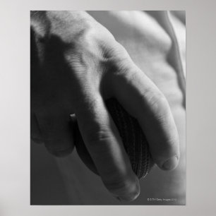 Person, die Baseball hält Poster