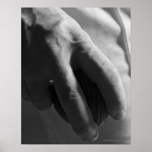 Person, die Baseball hält Poster (Vorne)
