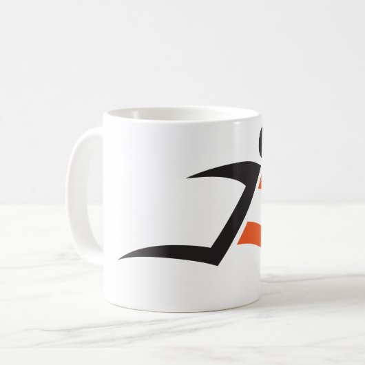 Person, die das Design ausführt Kaffeetasse (Vorderseite Links)