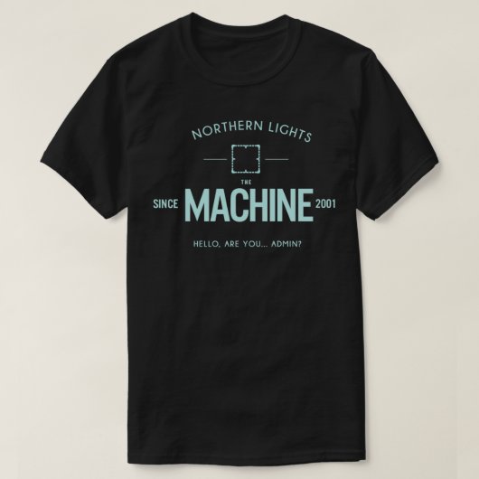 Person, die die Maschine schwarz interessiert T-Shirt (Design vorne)