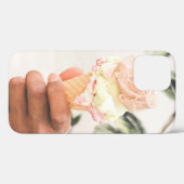 Person, die Eistüte mit drei Geschmacksrichtungen  Case-Mate iPhone Hülle (Rückseite (Horizontal))
