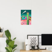 Person, die Sterne sammelt. Poster (Heimbüro)